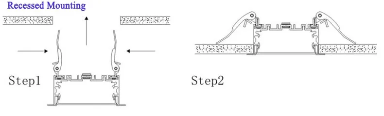 Recessed Aluminum Profile Office 1200mm 40W LED Linear Light