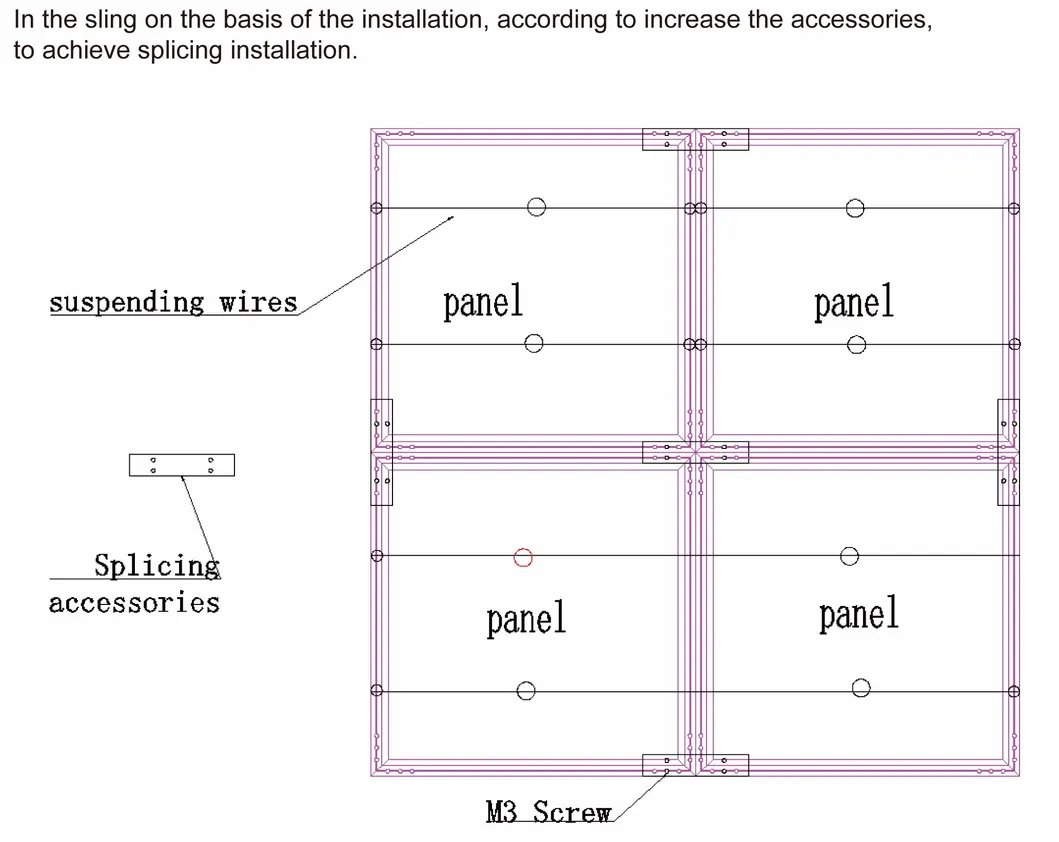 Seamless Connection 36W Frameless LED Panel 600X600