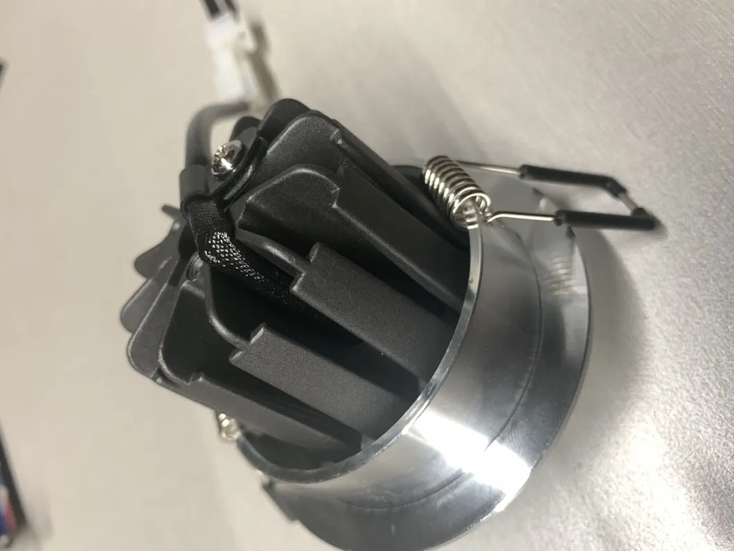 Silver Stainless Seel Color 5W 8W 10W 12W 0-10V Dimmable Adjustable COB LED Downlight Flicker Free