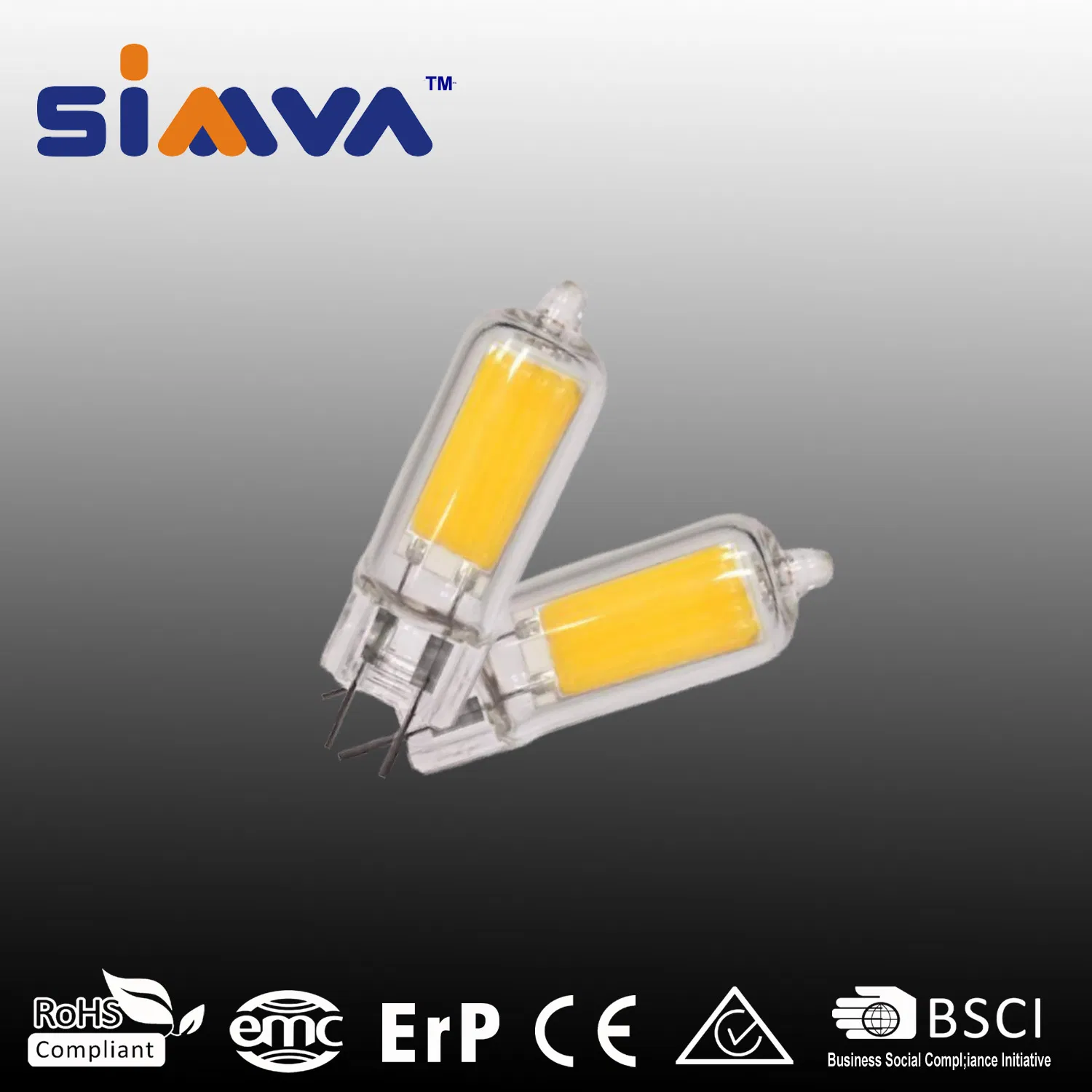 Simva LED Bulb Light LED G4 Lamp COB LED G4 Bulb 2W 180lm (20W halogen eqivalent) AC /DC12V or 220-240V LED Light Bulb 360degree 3000 -6500K with Ce Approved