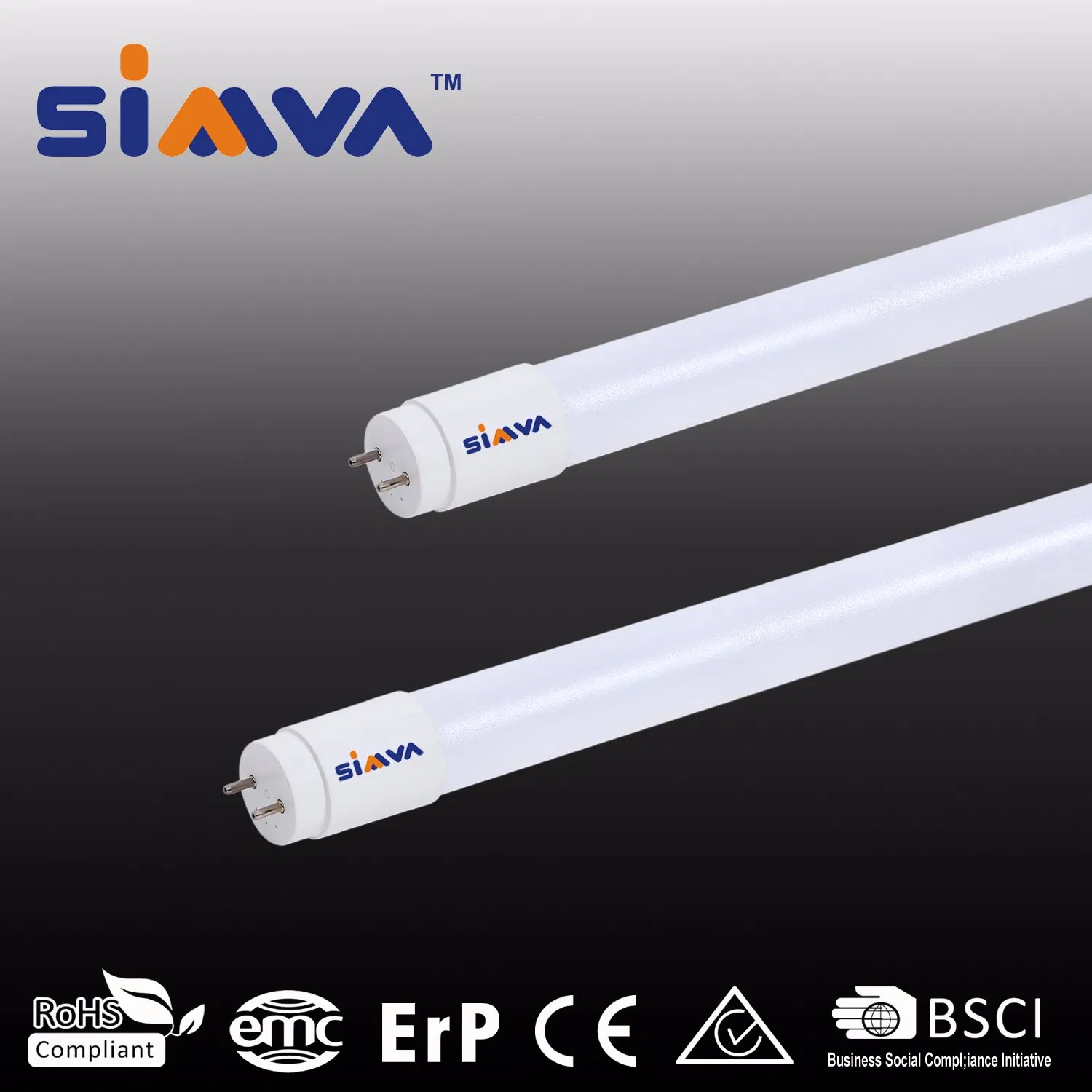 Simva Nanotube T8 LED Tube Light 9W (18W halogen tube Equivalent) 800lm 3000-6500K Icdriver IP20 G13 320degree with Ce Approved