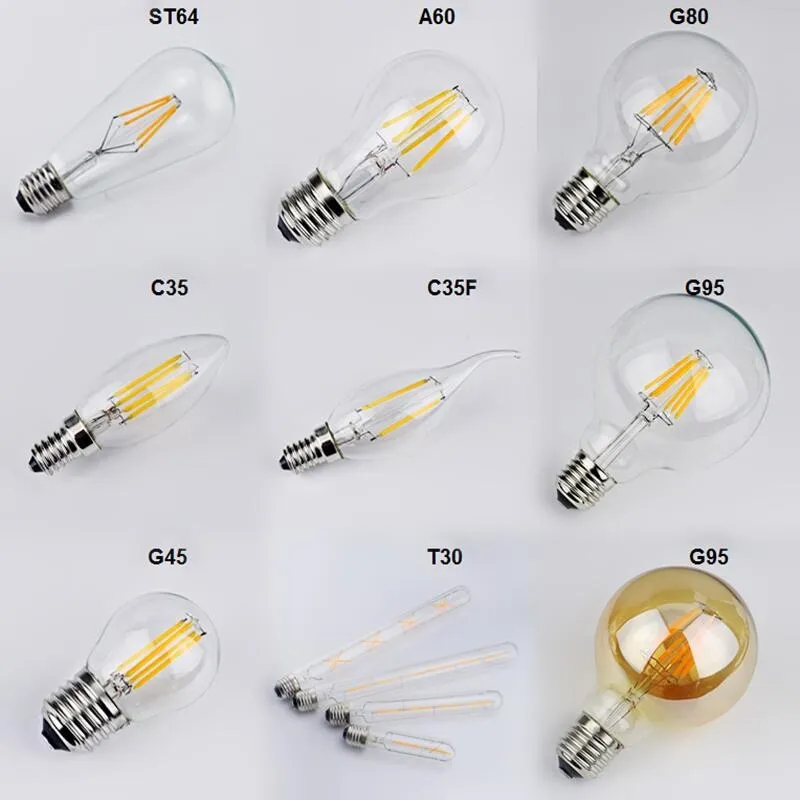 St64 LED Filament Bulb Energy Saving Lamp 2W LED Bulb Light with Ce RoHS