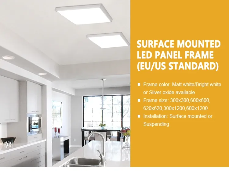 Surface Mounted LED Panel Frame Kit for 600*600 620*620 LED Panel