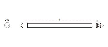 T8 LED Tube with G13 Cap for Commercial Lighting