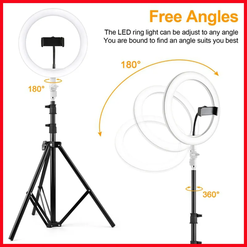 Tik Tok Live Show Selfie Ring Light Mobile Tripod Stand Making Photo and Video