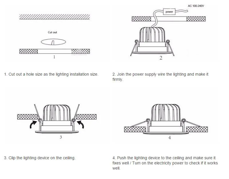 Top Quality Best Die Casting Aluminum LED Ceiling Downlight 75mm