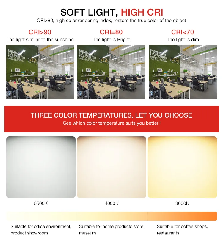 Ugr19 Anti-Glare 100 Degree Dali Diming Pendant LED Linear Light