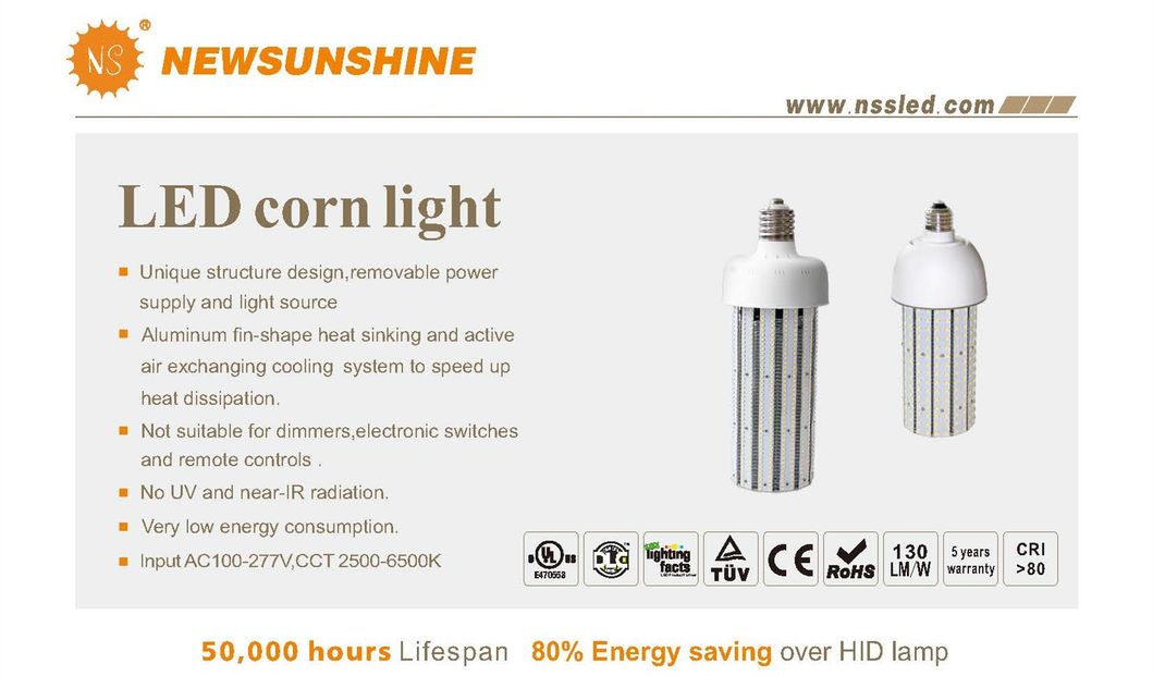 UL TUV Certified 20W LED Corn Light High Lumen No Fan Design