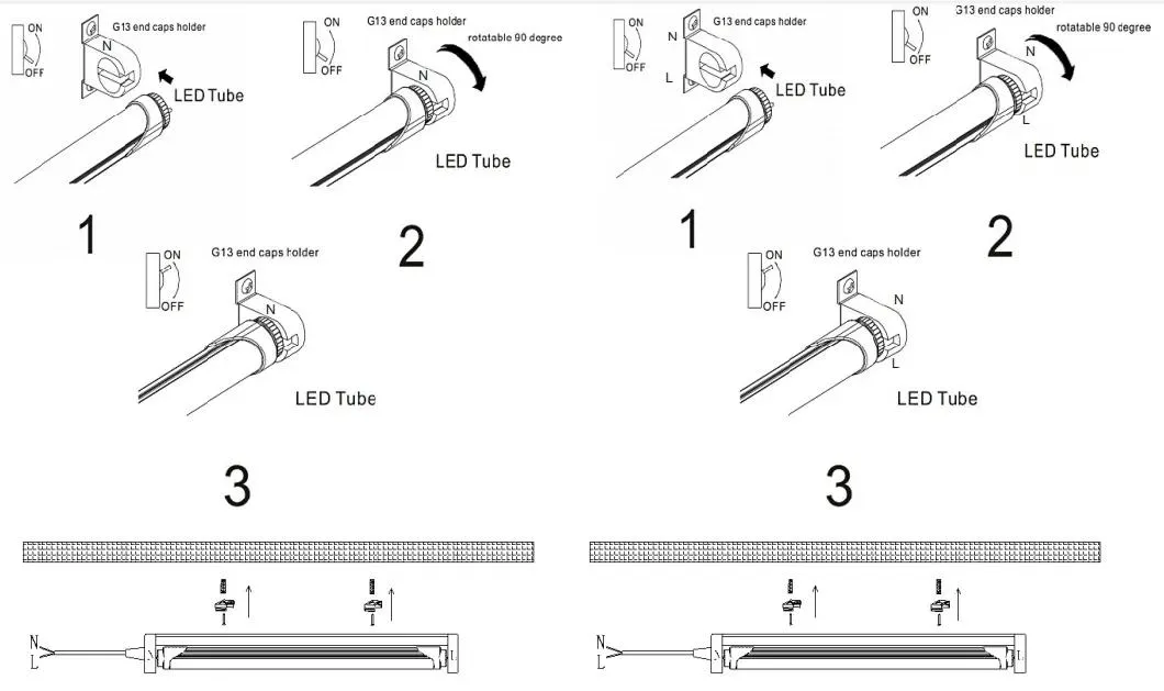 V Shape T8 LED Tube Light with 28W 4FT 2500lm - 2800lm 1200mm