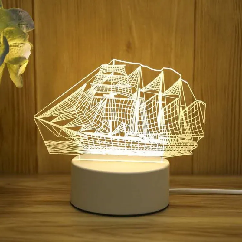 Various Styles 7 Colors Animal Shape 3D LED