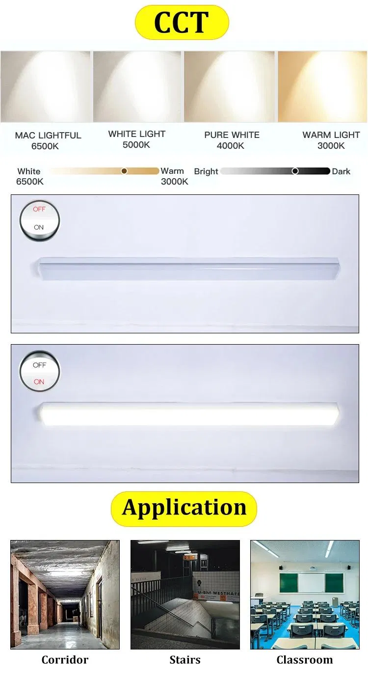 Wall Mounted 60cm 120cm 150cm Shop Stairwell LED Linear Light