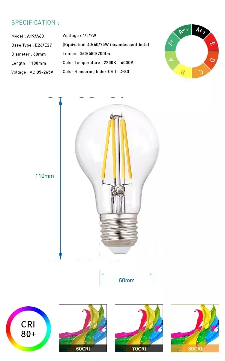 Wholesale Ce UL Saso 3W-8W E14 Clear Mini Global LED Filament Lamp Made in China for Home & Business Indoor Lighting From Best Distributor Factory